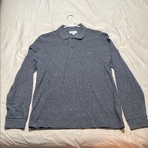 Lacoste Gray Long-Sleeve Polo Shirt